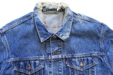 画像3: 90s USA製 Levi'sリーバイス 71506 ダメージ デニムジャケット 4ポケット 48 (3)