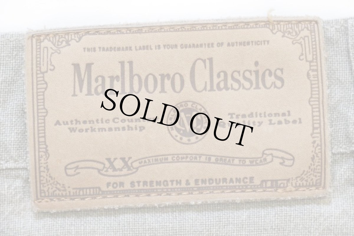 画像6: 00s Marlboro Classics コットン×リネンパンツ グリーングレー w34 L34 (6)
