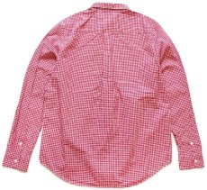画像2: ラルフローレン ギンガムチェック ボタンダウン コットンシャツ 赤×白 ボーイズXL (2)