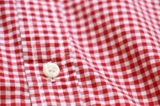 画像5: ラルフローレン ギンガムチェック ボタンダウン コットンシャツ 赤×白 ボーイズXL (5)