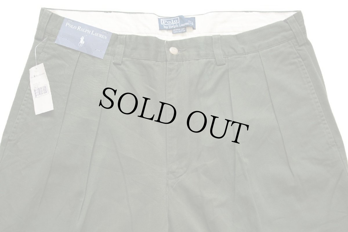 画像4: デッドストック★00s ポロ ラルフローレン ANDREW PANT ツータック コットン チノパン 深緑 w38 L32★インド綿 (4)