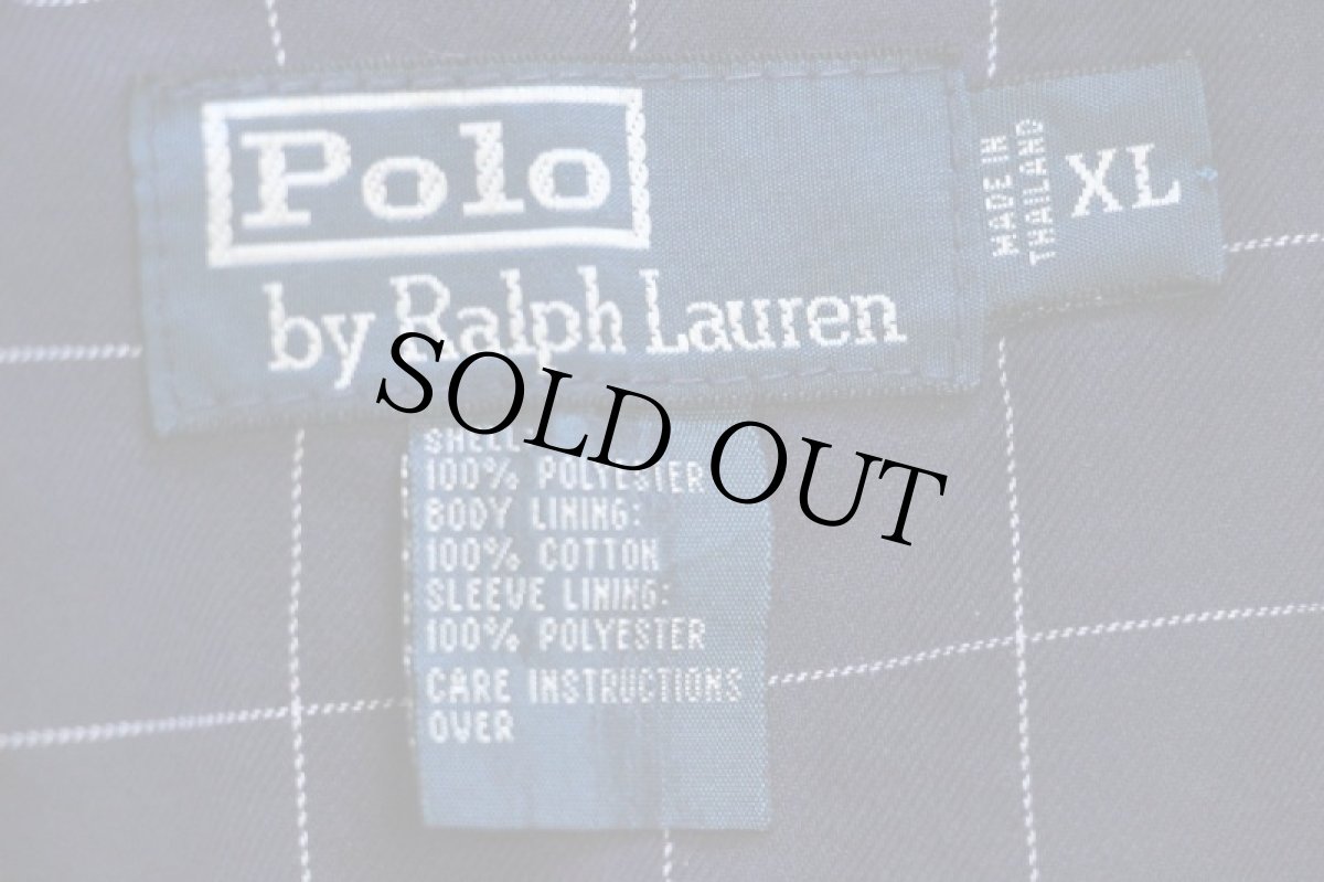 画像4: 00s ポロ ラルフローレン ワンポイント チンスト付き ポリエステルジャケット 紺 XL (4)