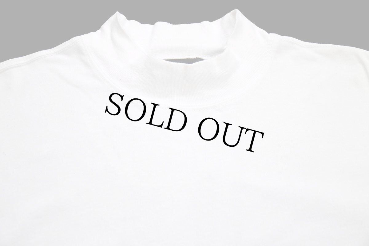 画像3: 00s EddieBauerエディーバウアー 無地 モックネック コットン 長袖Tシャツ 白 (3)