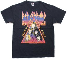 画像2: DEf LEPPARD HYSTERIA WORLD TOUR コットン バンドTシャツ 黒 L (2)