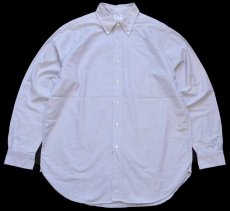 画像1: USA製 Brooks Brothersブルックスブラザーズ Makers REGENT 無地 ボタンダウン オックスフォード スーピマ コットンシャツ サックス 16.5 (1)