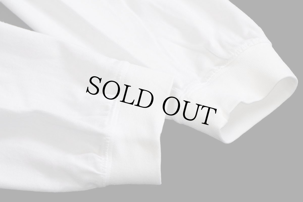 画像6: 00s EddieBauerエディーバウアー 無地 モックネック コットン 長袖Tシャツ 白 (6)