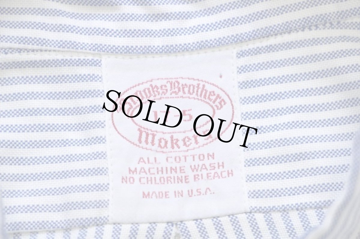 画像4: 80s USA製 Brooks Brothersブルックスブラザーズ Makers ストライプ ボタンダウン オックスフォード コットンシャツ カスタム (4)