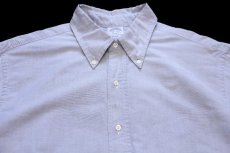 画像3: USA製 Brooks Brothersブルックスブラザーズ Makers REGENT 無地 ボタンダウン オックスフォード スーピマ コットンシャツ サックス 16.5 (3)