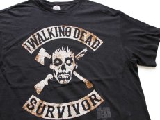 画像1: THE WALKING DEAD SURVIVOR ウォーキング デッド コットンTシャツ 黒 XL (1)