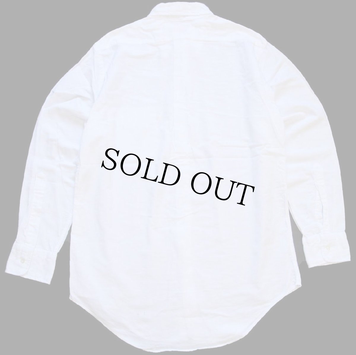 画像2: 80s USA製 BROOKSGATE BROOKS BROTHERSブルックスブラザーズ 無地 ボタンダウン オックスフォード コットンシャツ 白 15.5 (2)