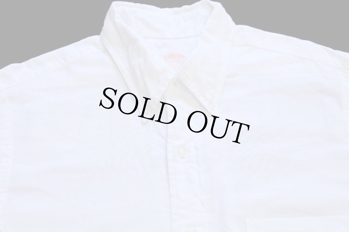 画像3: 80s USA製 BROOKSGATE BROOKS BROTHERSブルックスブラザーズ 無地 ボタンダウン オックスフォード コットンシャツ 白 15.5 (3)