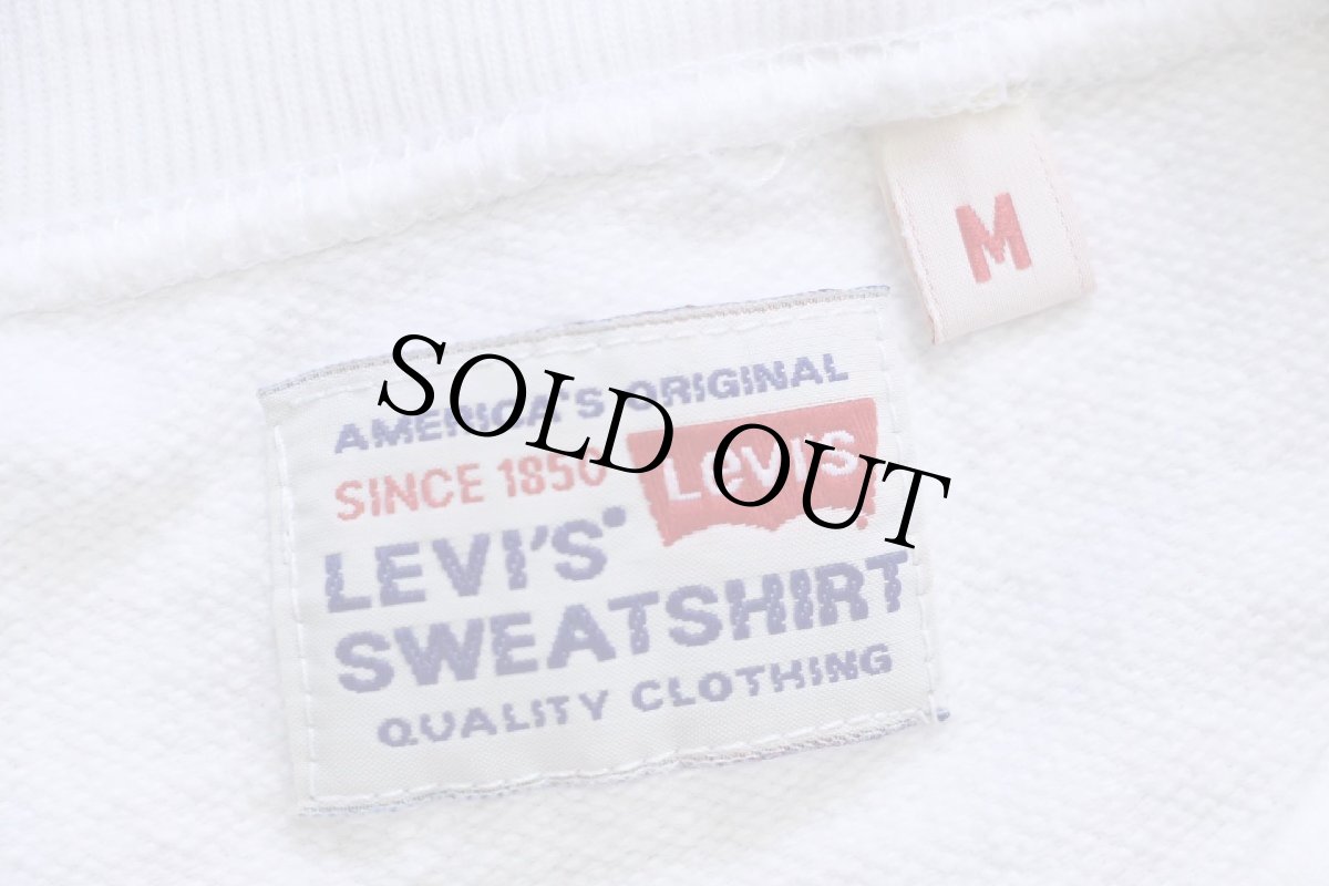 画像5: 90s Levi'sリーバイス LSC ロゴ ステンシル&染み込みプリント コットン スウェット 白 M★ユーロ (5)