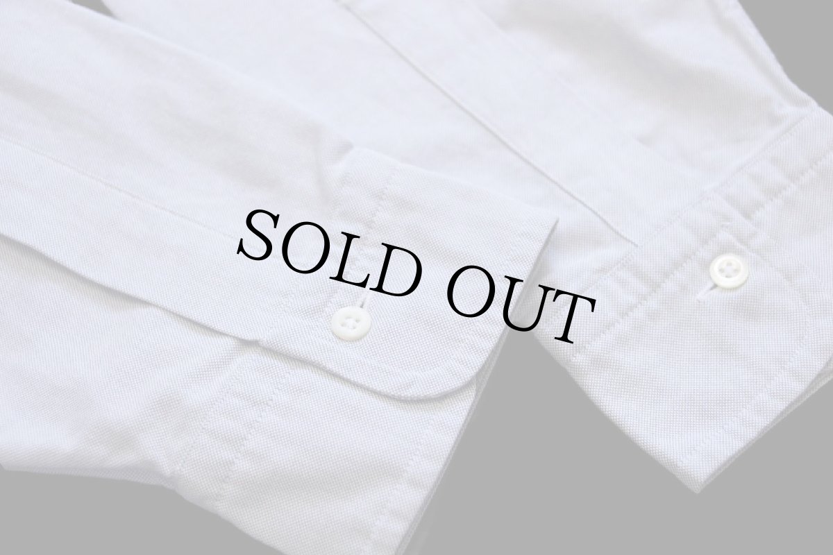 画像6: USA製 Brooks Brothersブルックスブラザーズ Makers REGENT 無地 ボタンダウン オックスフォード スーピマ コットンシャツ サックス 16.5 (6)