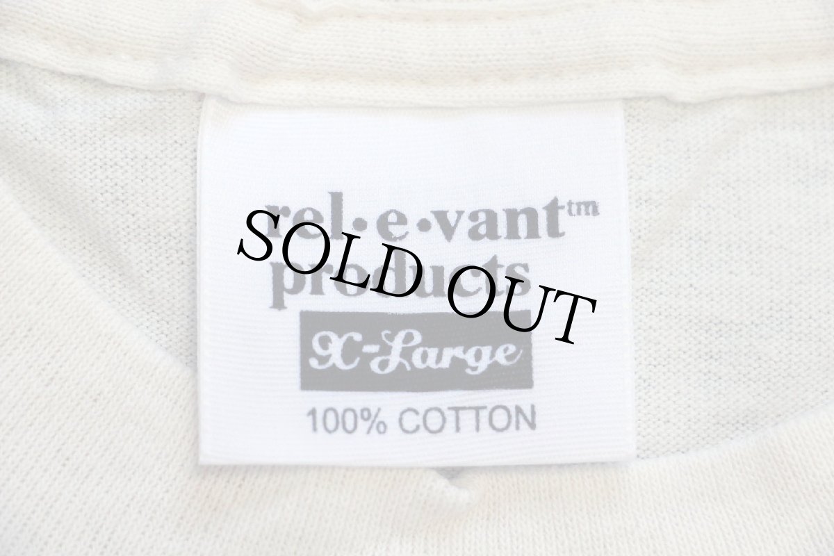 画像5: デッドストック★90s USA製 rel e vant products チューリップ アート コットンTシャツ 生成り XL★B (5)