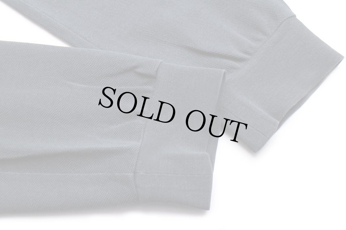 画像6: 90s LACOSTEラコステ ワンポイント コットン 鹿の子 長袖ポロシャツ グレー 4★113 (6)