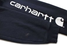 画像6: carharttカーハート スウェットパーカー 濃紺 L (6)