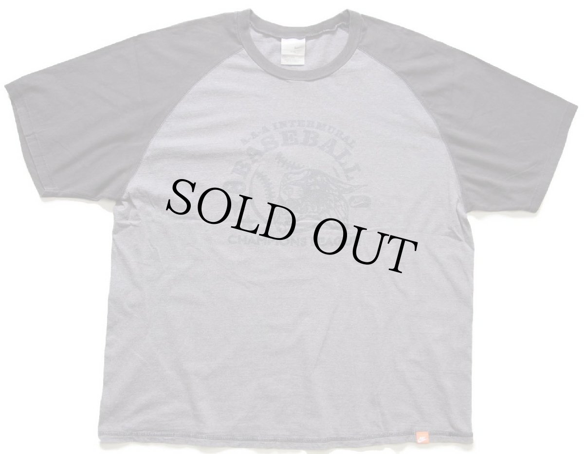 画像2: 00s NIKEナイキ AAA BASEBALL CHAMPIONS LEAGUE コットン ラグランTシャツ XXL★特大 (2)