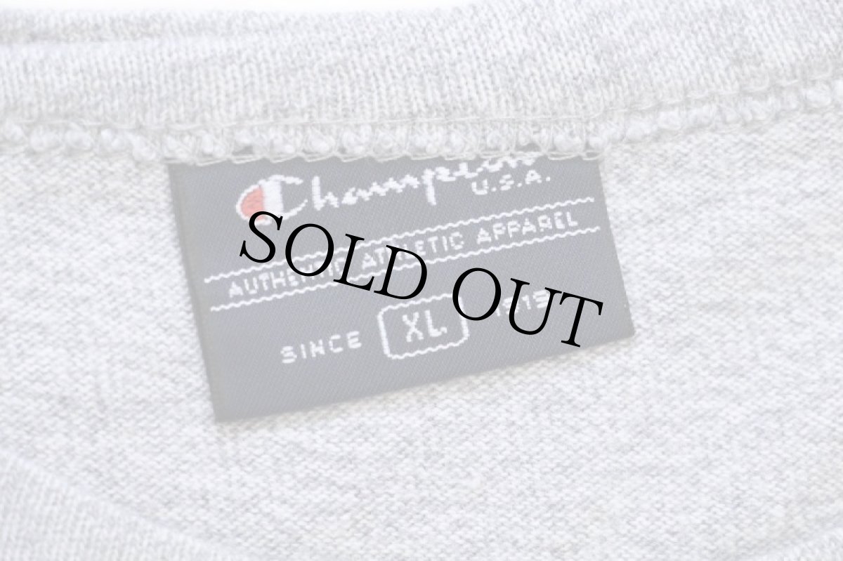 画像4: 90s イタリア製 Championチャンピオン スクリプト ロゴ Tシャツ 杢グレー XL (4)