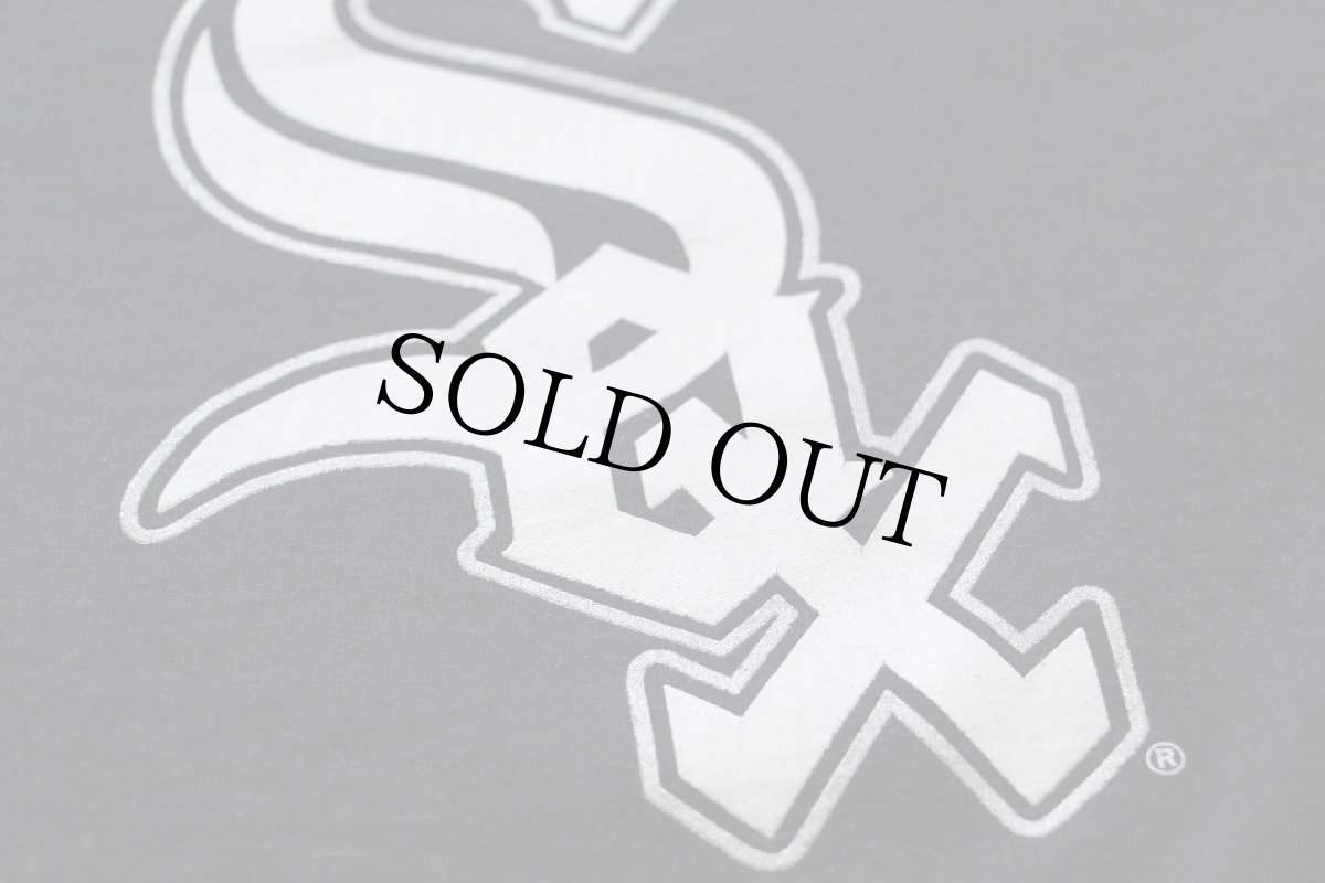画像5: 00s Majestic MLB WHITE SOX ヘンリーネック Tシャツ 黒 XXL★特大 (5)