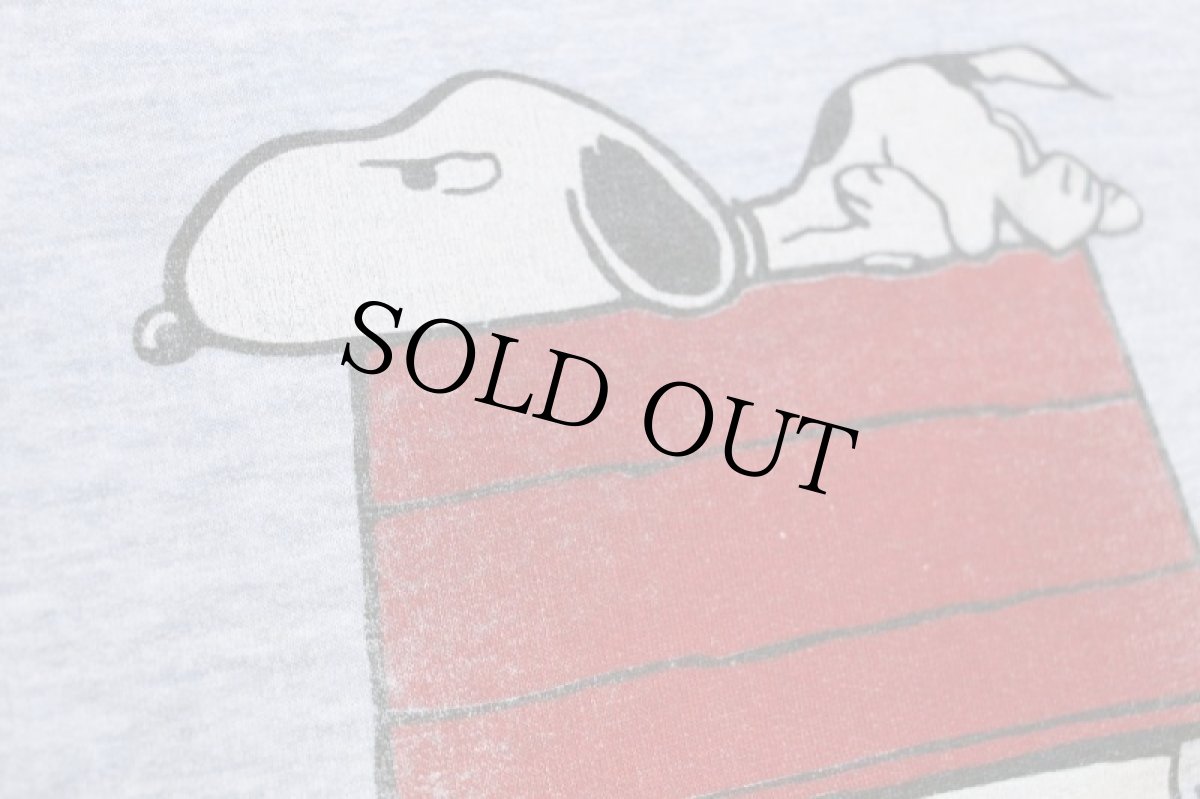 画像4: 80s SNOOPY スヌーピー I think I'm allergic to morning! スウェット 杢ブルーグレー (4)