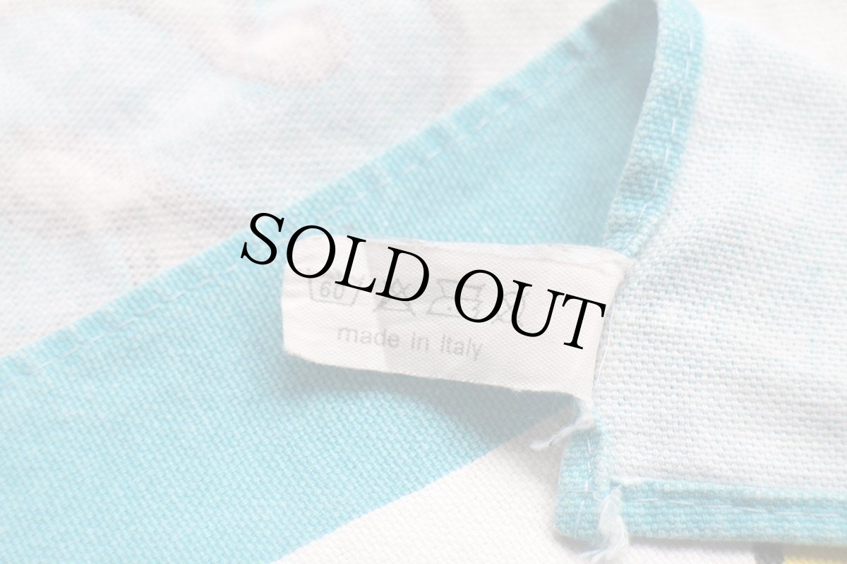 画像7: 90s イタリア製 eliolona SNOOPYスヌーピー 染み込みプリント キャンバス タペストリー (7)