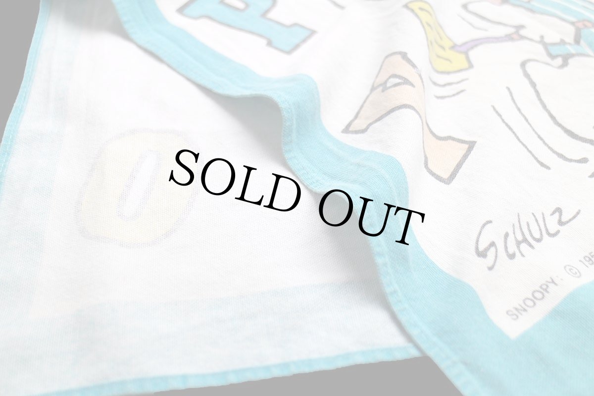 画像8: 90s イタリア製 eliolona SNOOPYスヌーピー 染み込みプリント キャンバス タペストリー (8)