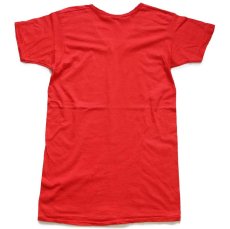 画像3: 70s USA製 FRUIT OF THE LOOM 無地 バインダー Vネック コットンTシャツ 赤 L (3)