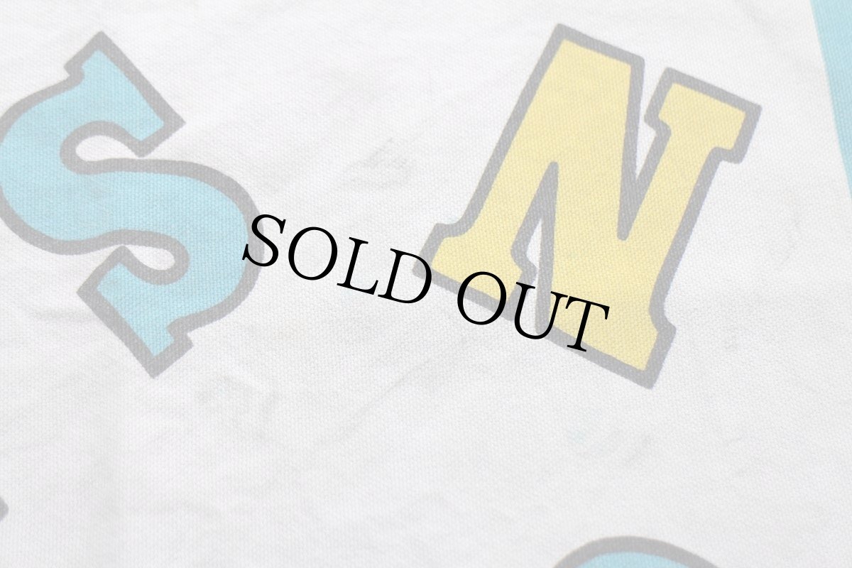 画像10: 90s イタリア製 eliolona SNOOPYスヌーピー 染み込みプリント キャンバス タペストリー (10)