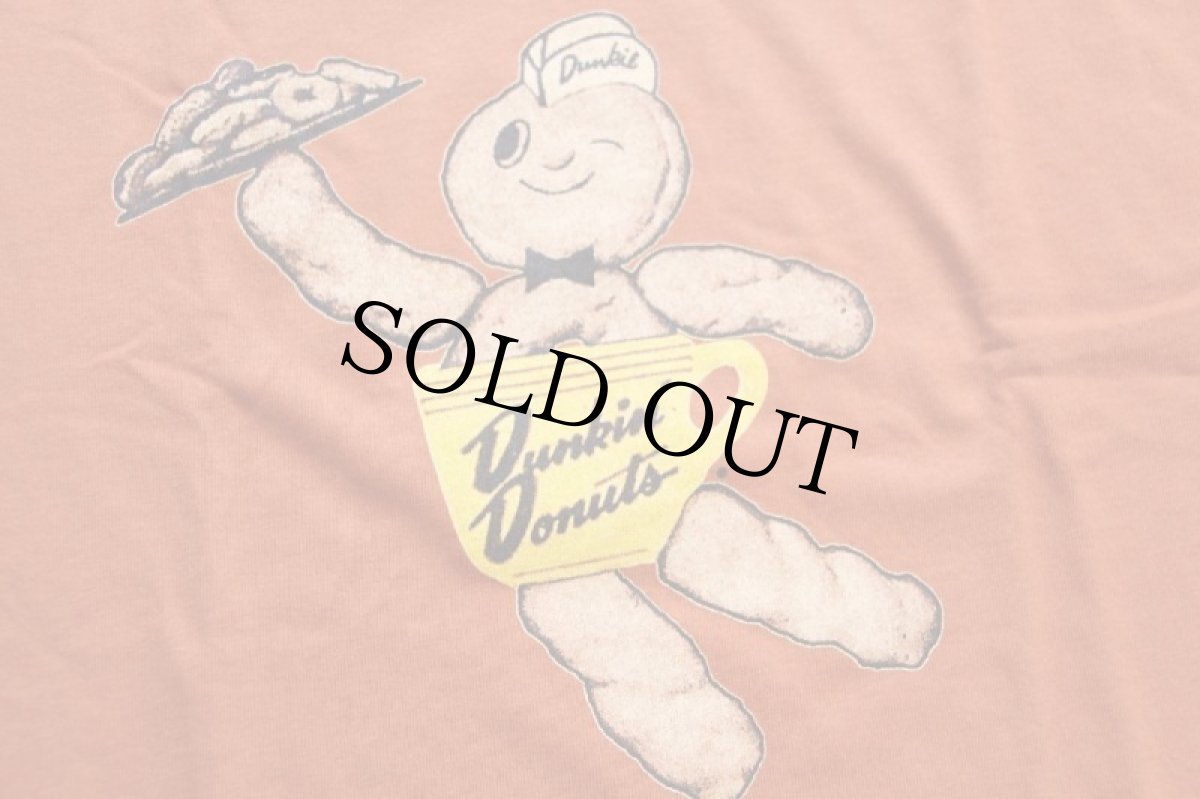 画像5: 未使用★Dunkin' Donuts ダンキンドーナツ マスコット コットンTシャツ レンガ XL (5)