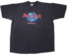 画像2: 90s USA製 Hard Rock CAFE ハードロック カフェ NASHVILLE コットンTシャツ 黒 XL (2)