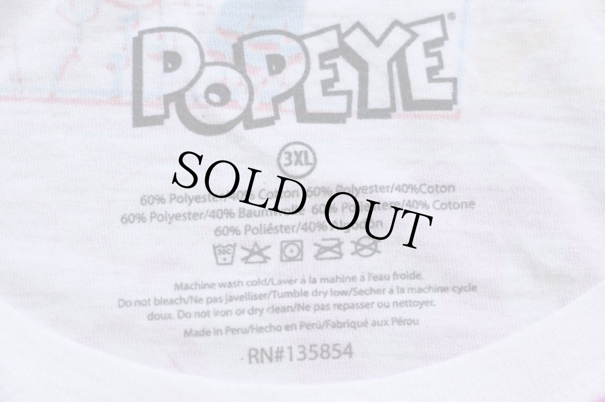画像5: POPEYEポパイ コミック オールオーバープリント Tシャツ 3XL★特大 (5)