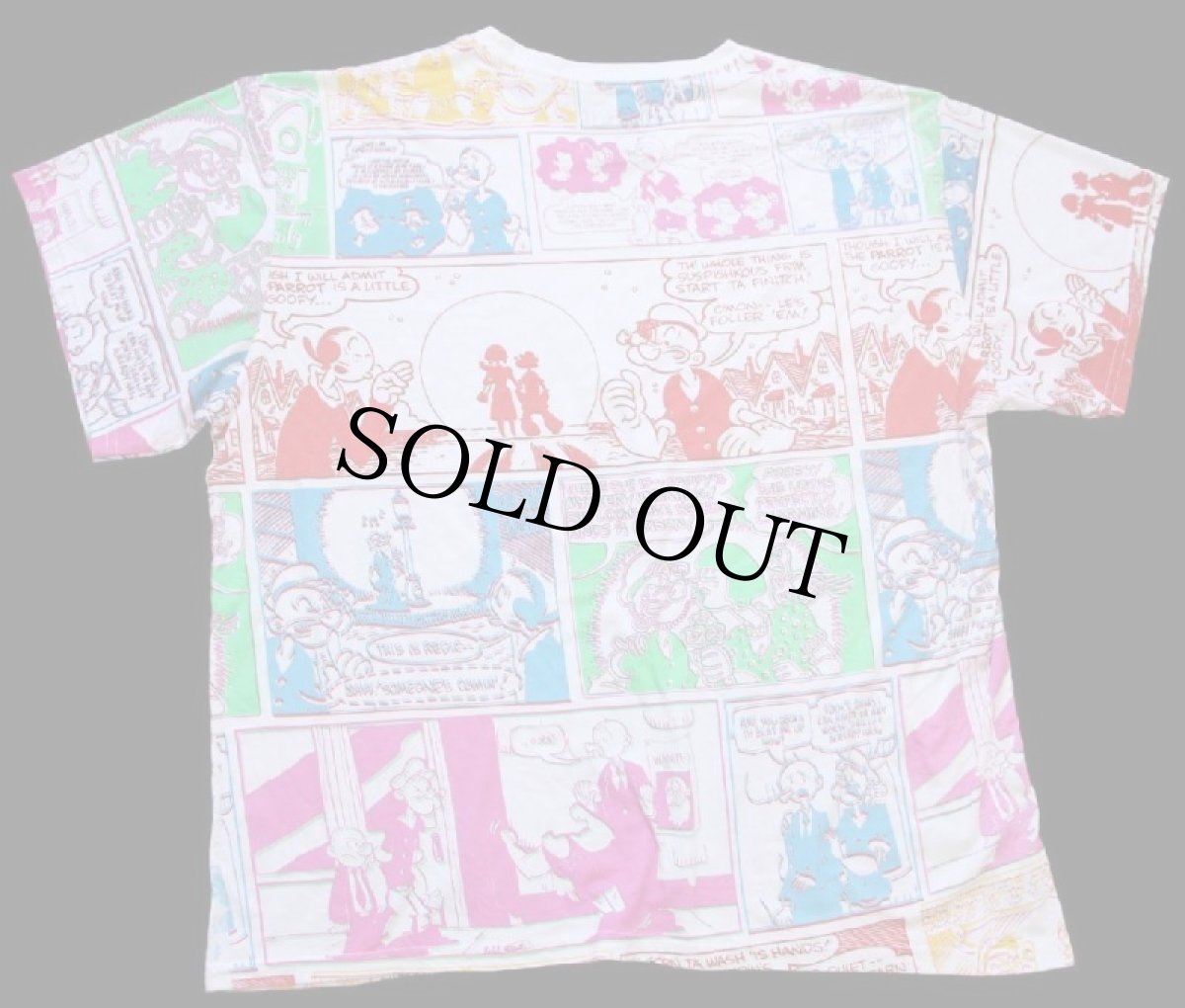 画像2: POPEYEポパイ コミック オールオーバープリント Tシャツ 3XL★特大 (2)