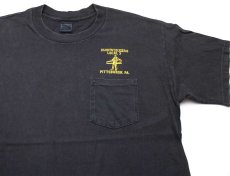 画像4: 00s USA製 IRONWORKERS LOCAL 3 Union Rock PITTSBURGH,PA. コットン ポケットTシャツ 黒 L (4)