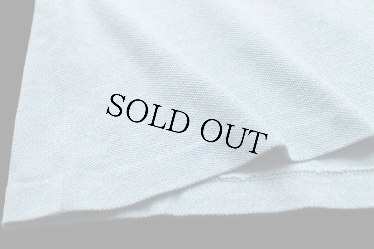 画像5: 00s LACOSTEラコステ ワンポイント コットン 鹿の子 ポロシャツ 杢ライトブルー 3★144 (5)