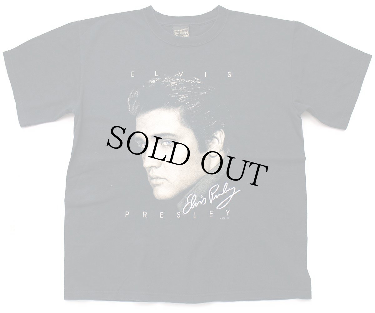 画像2: 00s ELVIS エルビス プレスリー コットンTシャツ 黒 M (2)
