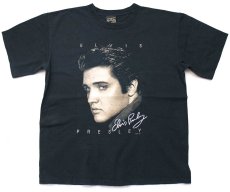 画像2: 00s ELVIS エルビス プレスリー コットンTシャツ 黒 M (2)