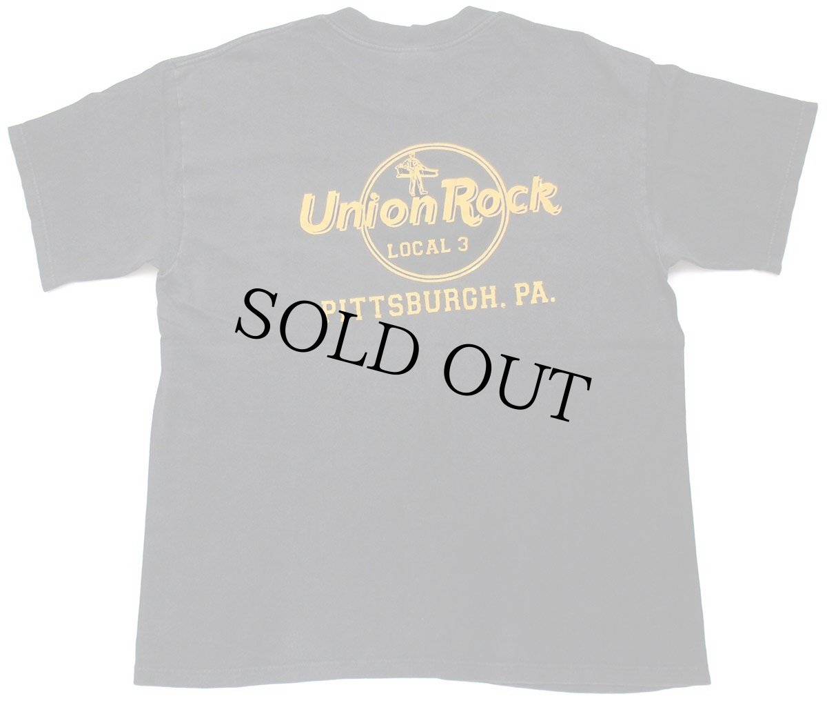 画像2: 00s USA製 IRONWORKERS LOCAL 3 Union Rock PITTSBURGH,PA. コットン ポケットTシャツ 黒 L (2)