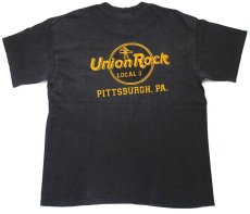 画像2: 00s USA製 IRONWORKERS LOCAL 3 Union Rock PITTSBURGH,PA. コットン ポケットTシャツ 黒 L (2)