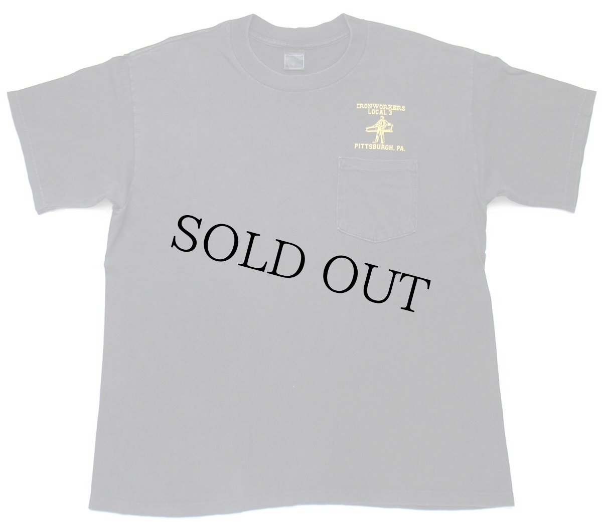 画像3: 00s USA製 IRONWORKERS LOCAL 3 Union Rock PITTSBURGH,PA. コットン ポケットTシャツ 黒 L (3)