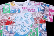 画像3: POPEYEポパイ コミック オールオーバープリント Tシャツ 3XL★特大 (3)
