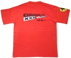 画像3: 00s GRAND PRIX Ferrariフェラーリ BRIDGESTONE HUGO BOSS ロゴ 両面プリント コットンTシャツ 赤 XL (3)