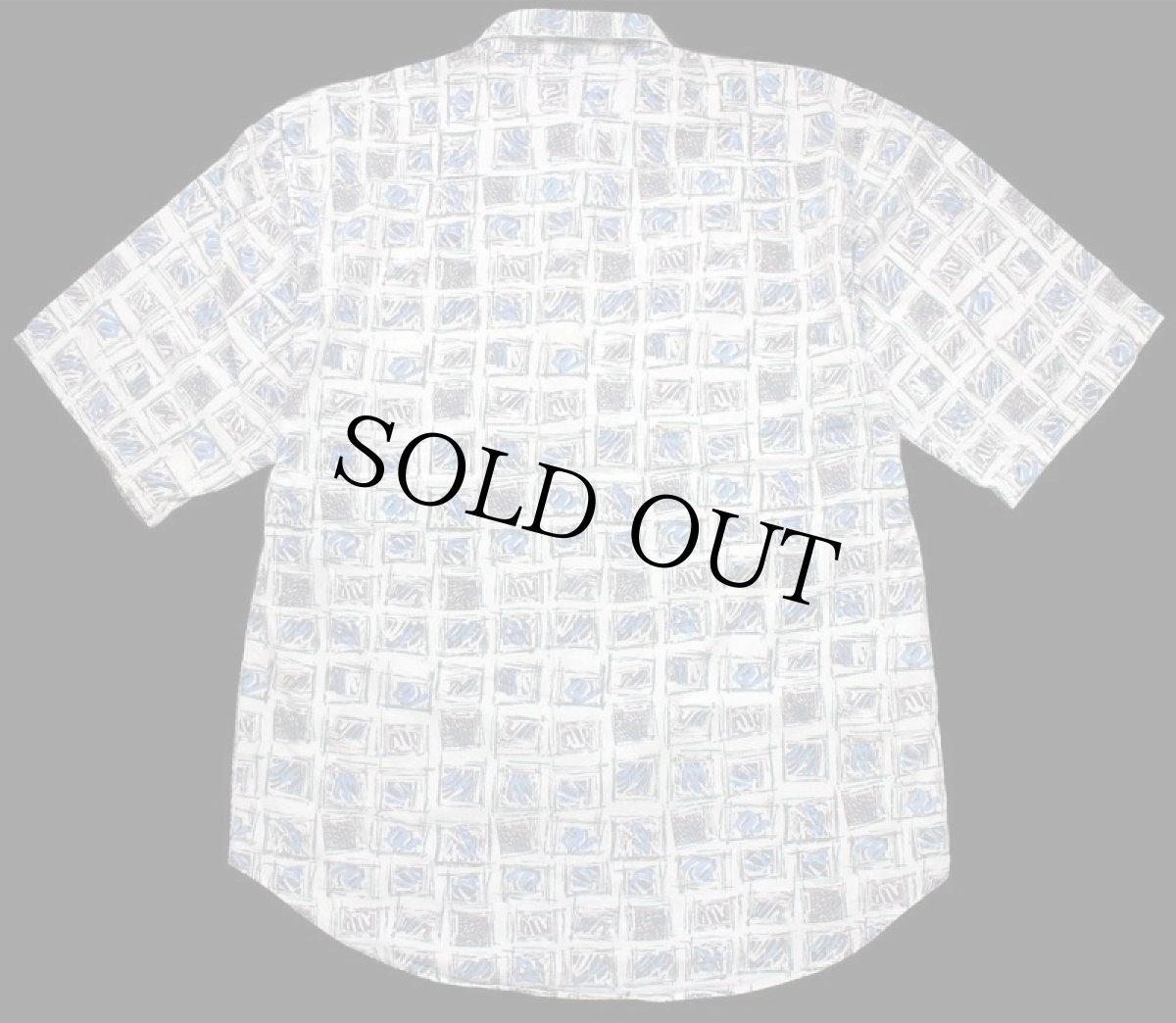 画像2: 80s TOMATO アート 総柄 プリント 半袖 コットンシャツ XL (2)