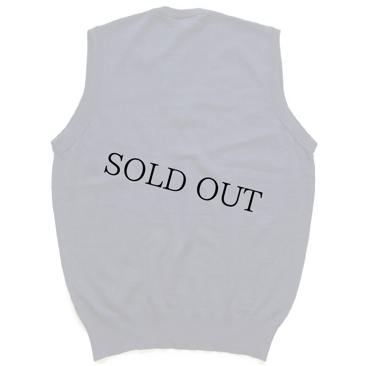 画像2: 70s フランス製 CHEMISE LACOSTE ラコステ ワンポイント Vネック ウールニット ベスト セーター 紺 4 (2)