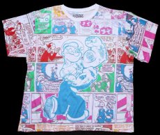 画像1: POPEYEポパイ コミック オールオーバープリント Tシャツ 3XL★特大 (1)