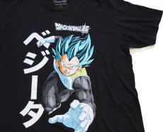 画像1: DRAGONBALL SUPER ドラゴンボール超 ベジータ コットンTシャツ 黒 XL (1)