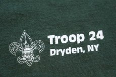 画像5: 90s BSA ボーイスカウト Troop 24 Dryden,NY 百合の紋章 コットンTシャツ 緑 XL (5)