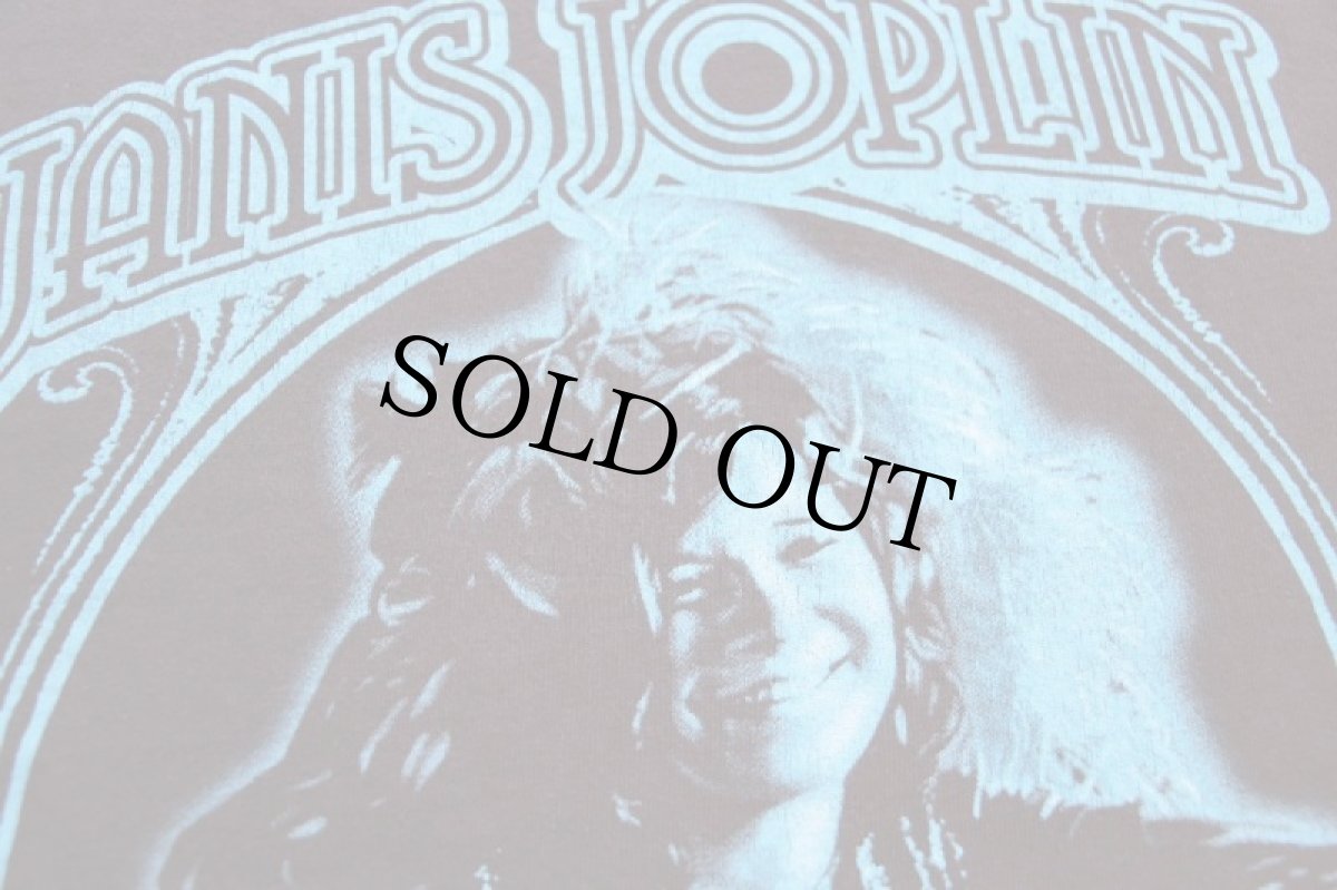 画像5: 00s JANIS JOPLIN ジャニスジョプリン コットンTシャツ 焦げ茶 (5)