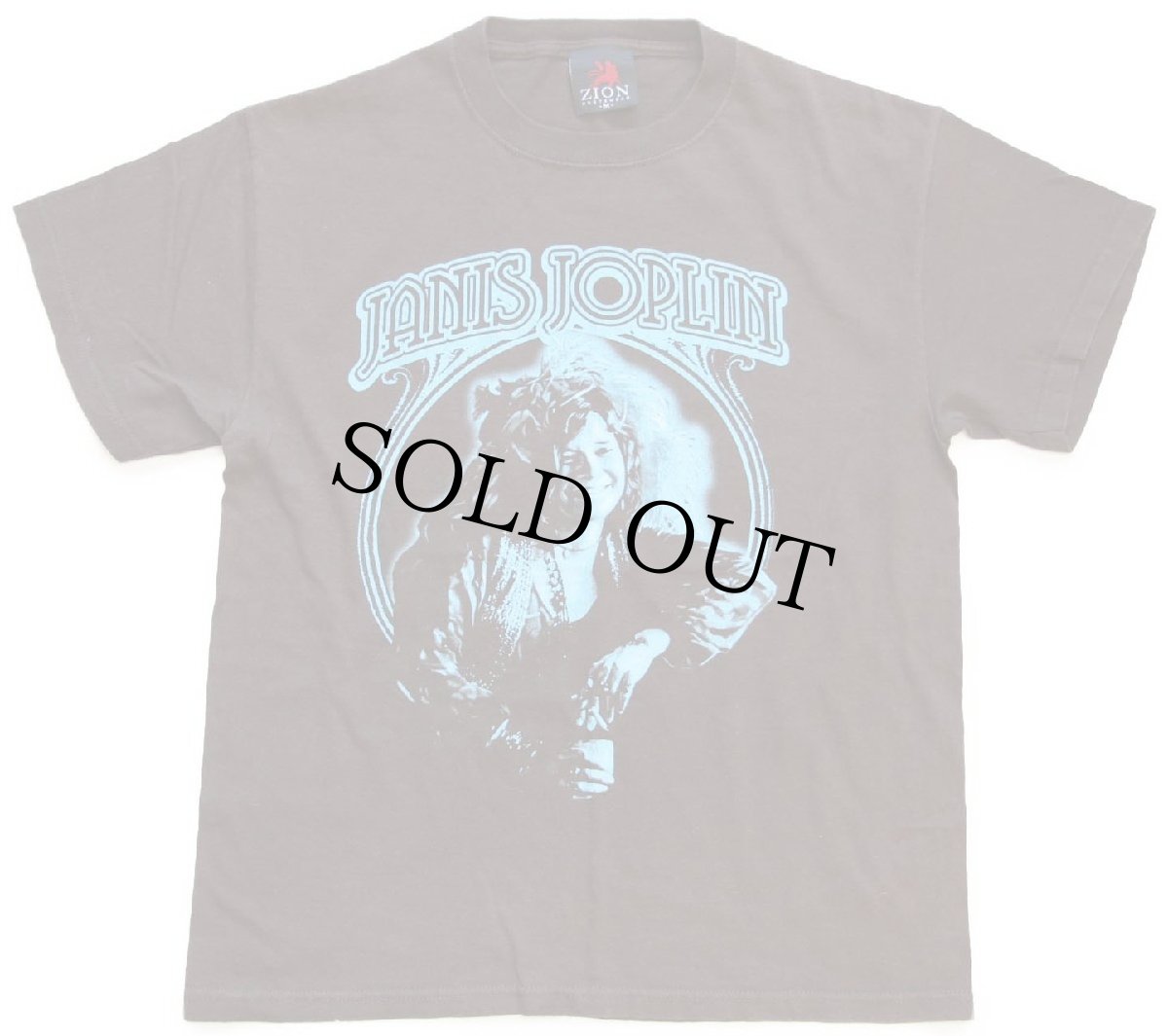 画像2: 00s JANIS JOPLIN ジャニスジョプリン コットンTシャツ 焦げ茶 (2)