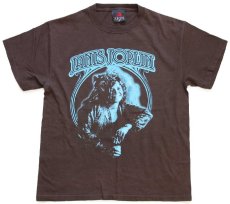 画像2: 00s JANIS JOPLIN ジャニスジョプリン コットンTシャツ 焦げ茶 (2)