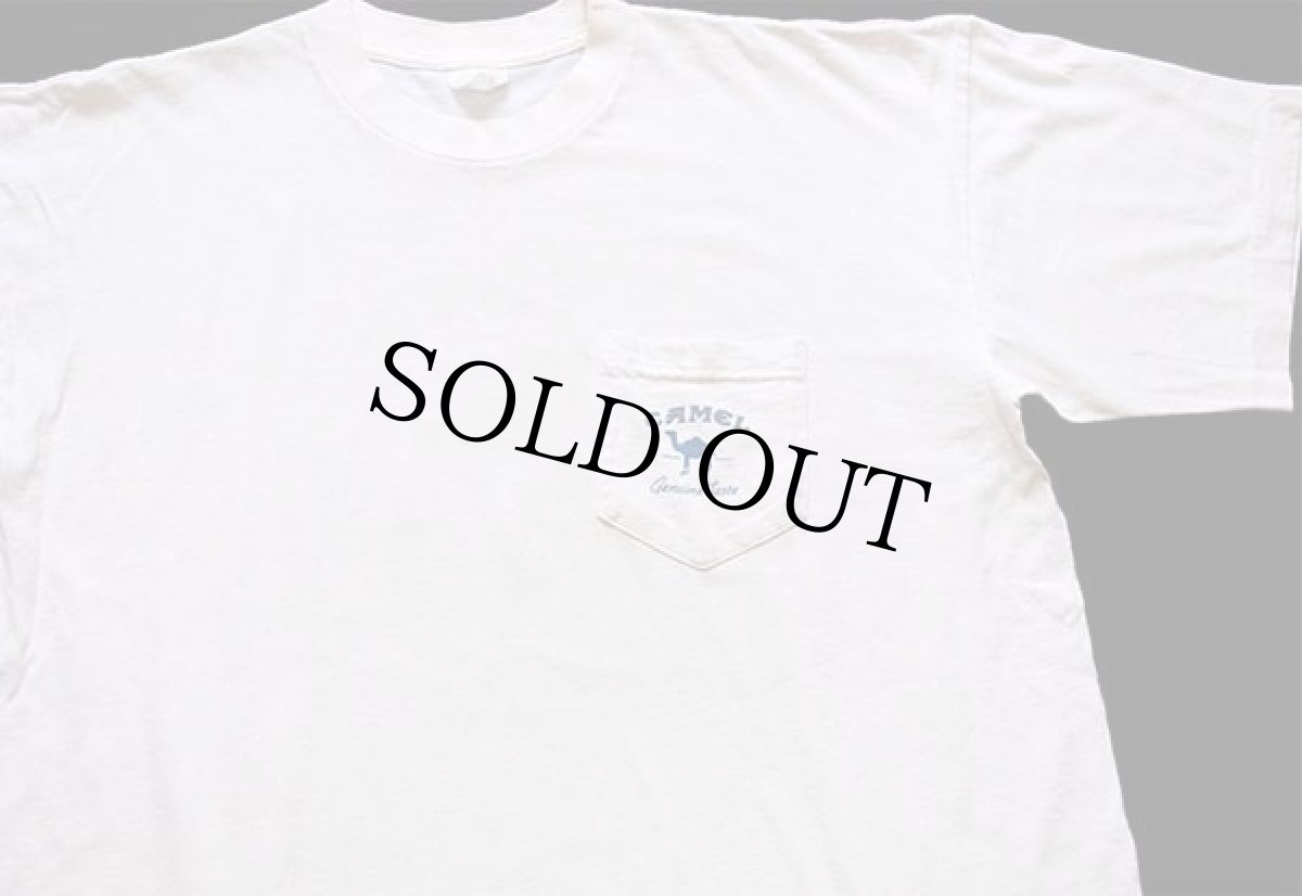 画像3: 90s CAMEL LIGHTS キャメル TEXAS コットン ポケットTシャツ 生成り (3)